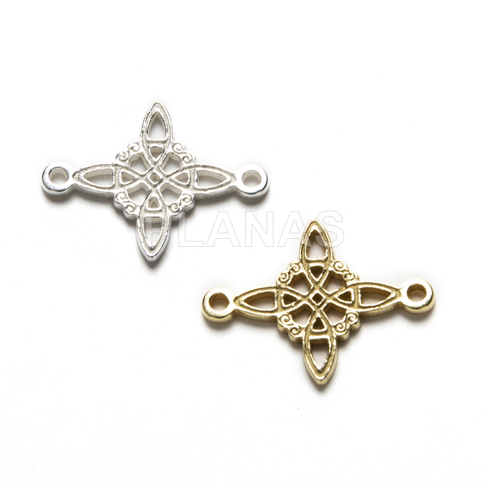 Centro de mesa em prata de lei. nó de bruxa.