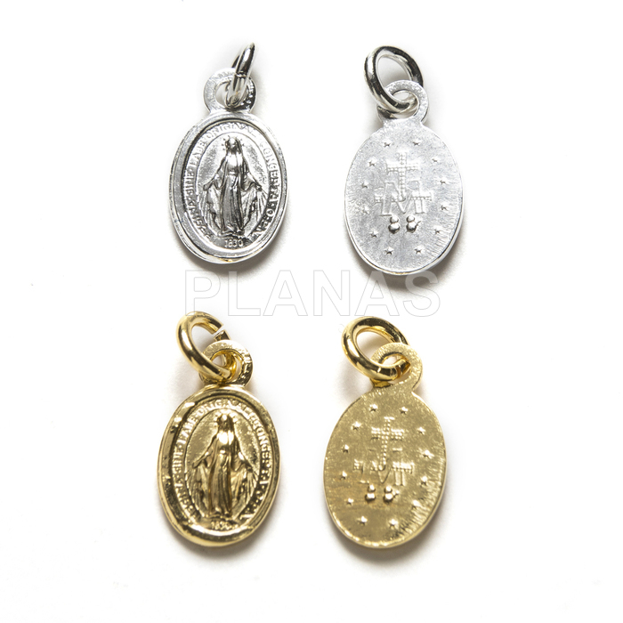 Mini pingente em prata de lei. milagroso.