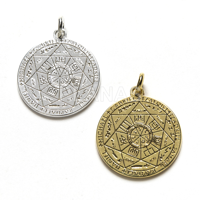 Colgante en Plata de ley. PENTÁCULO DE SALOMÓN.