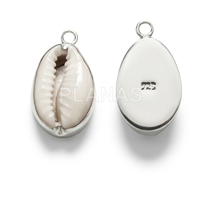 Colgante en Plata de ley. CONCHA.