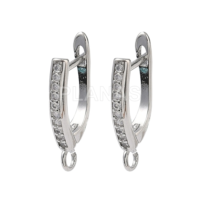 Pack de 5 pares de base de pendientes en Latón y Circonitas.