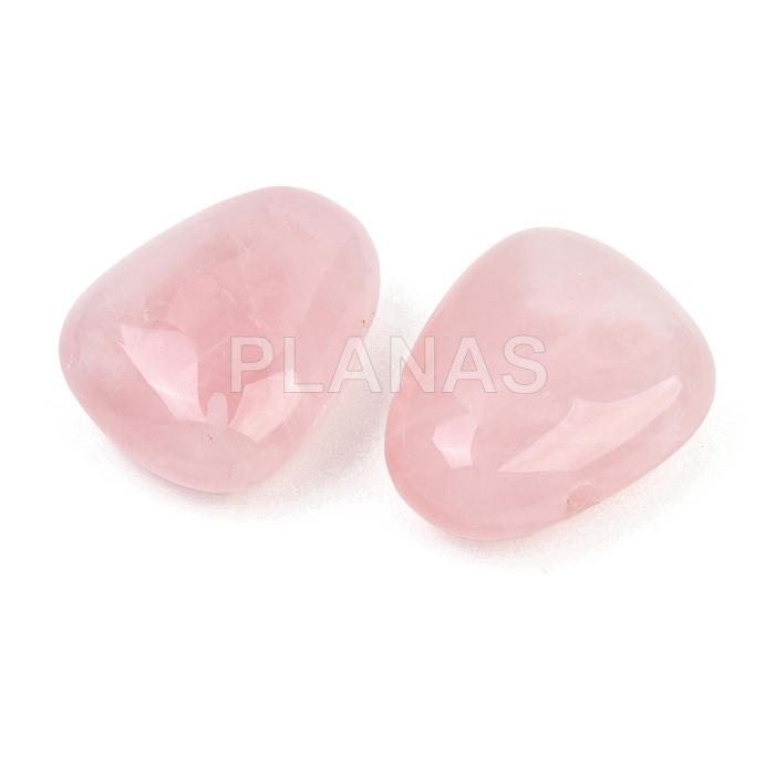 Pingente de quartzo rosa natural.