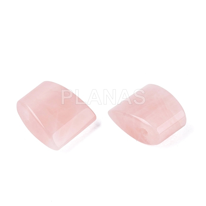 Pingente de quartzo rosa natural.