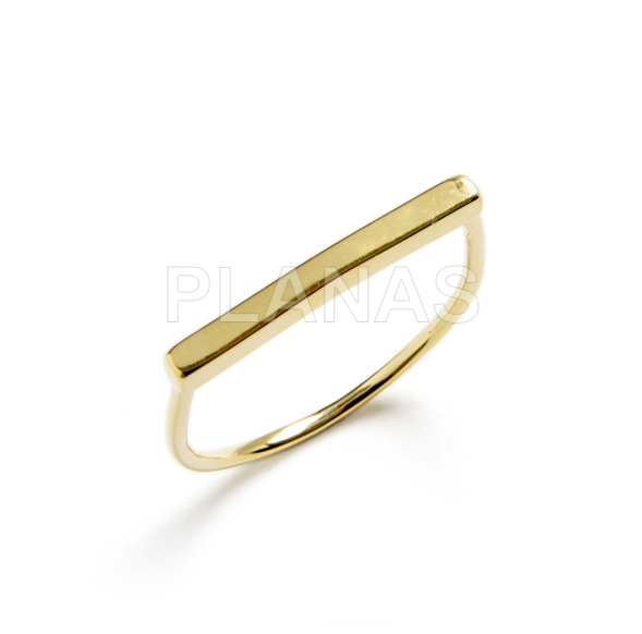 Anillo en Latón y Baño Oro 18k de alta calidad. BARRA.