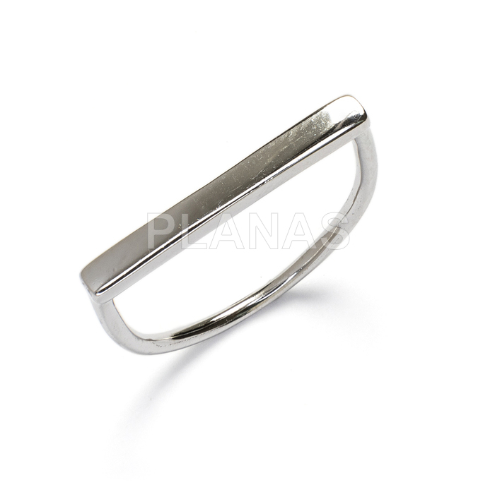 Anillo en Latón Rodiado de alta calidad. BARRA.