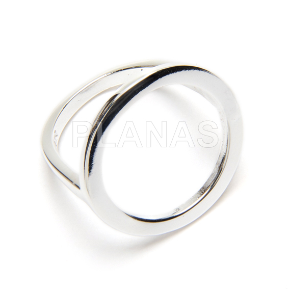 Anillo en Latón Rodiado de alta calidad. CIRCULO.