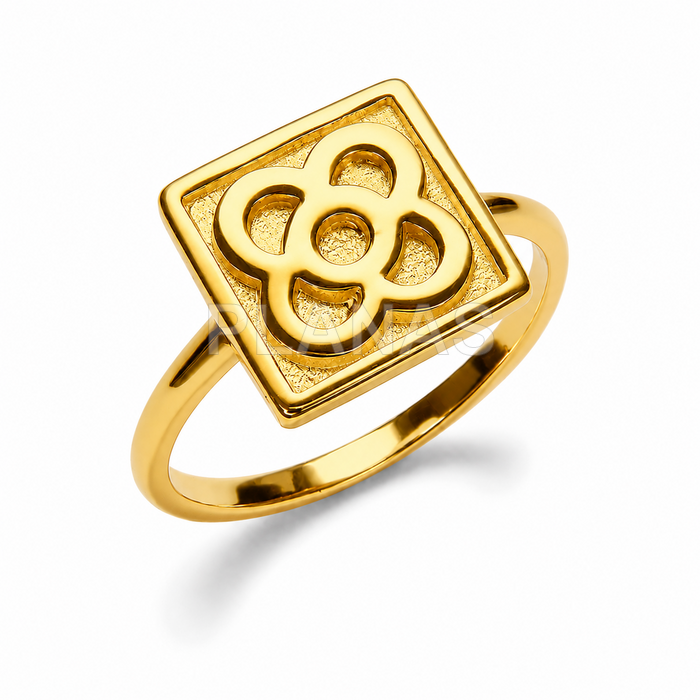Anillo en Latón y Baño Oro 18k de alta calidad. PANOT.