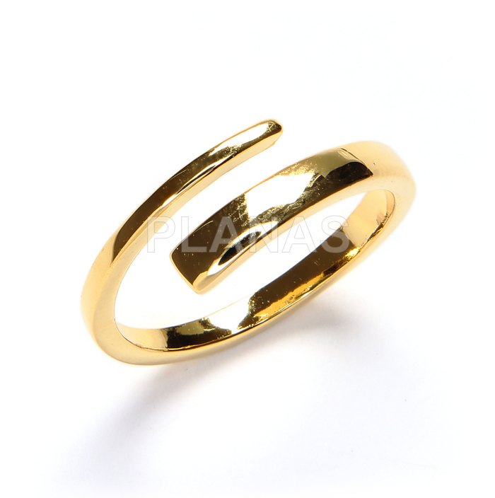 Anillo en Latón y Baño Oro 18k de alta calidad.  
