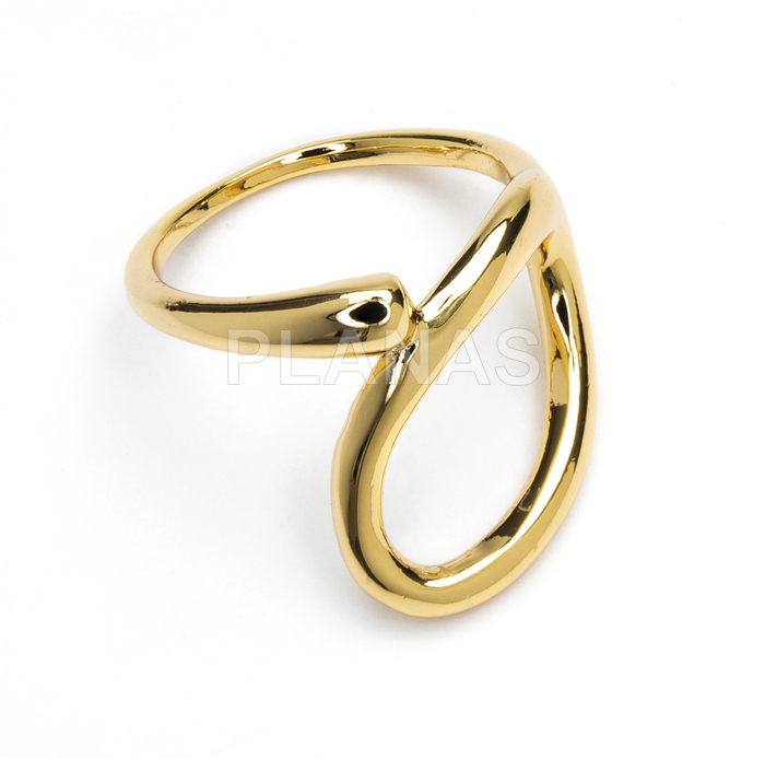 Anillo en Latón y Baño Oro 18k de alta calidad.   