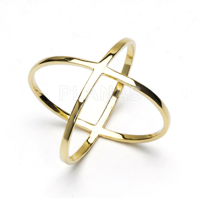 Anillo en Latón y Baño Oro de alta calidad.   