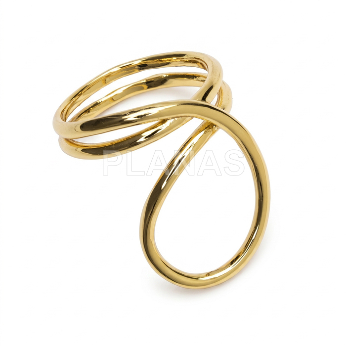Anillo en Latón de alta calidad y baño oro.   