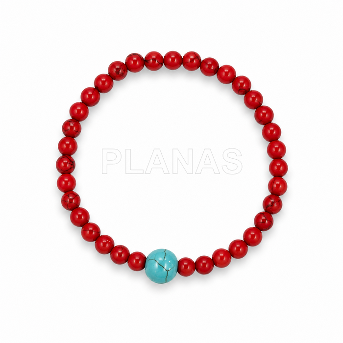Pulsera elástica Coral. BOLA.