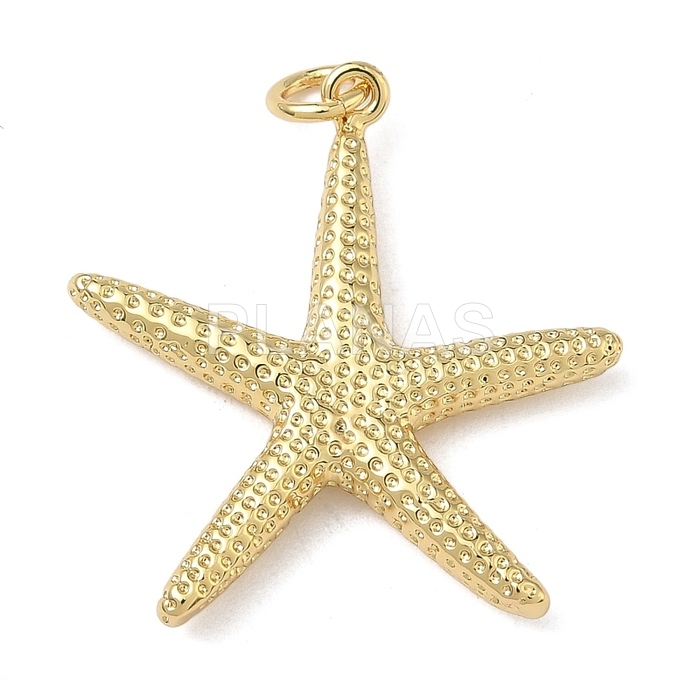 Colgantes en Latón y Baño Oro 16k. ESTRELLA DE MAR.