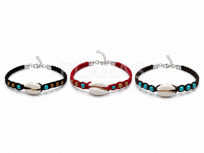 Pulsera en plata de ley. CONCHA.