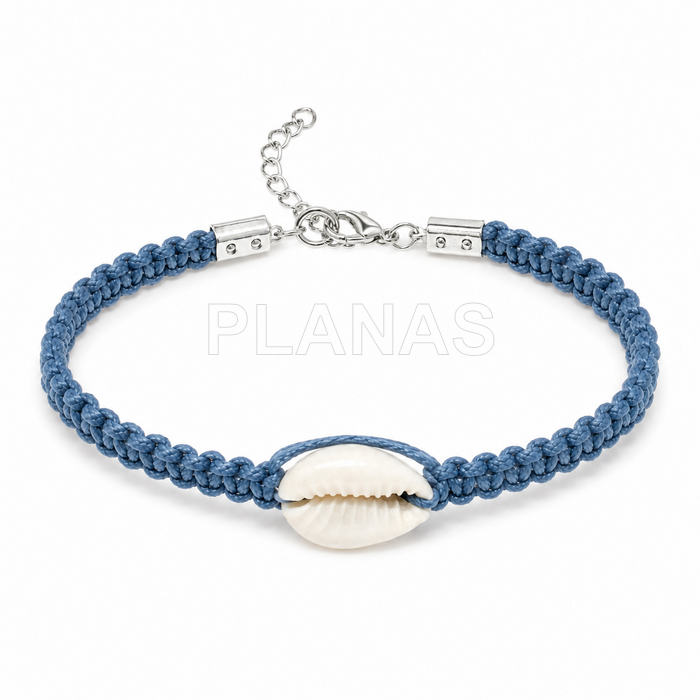 Pulsera en plata de ley y Concha.  