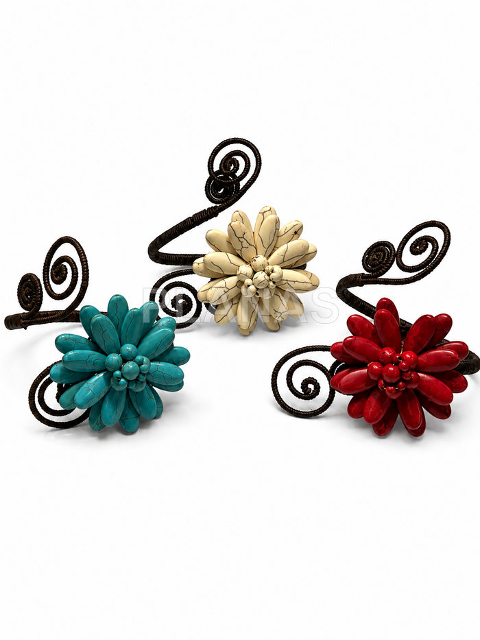 Pulseira de crochê feita à mão.