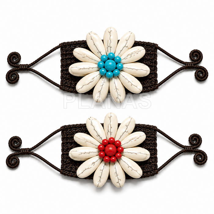 Pulsera Rigida de ganchillo hecha a mano.