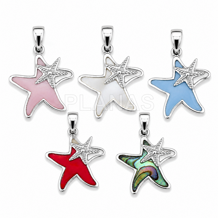 Colgante en Plata de ley. ESTRELLA DE MAR.