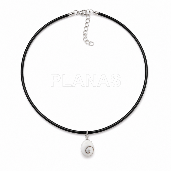 Collar en Acero Inoxidable y Shiva. 