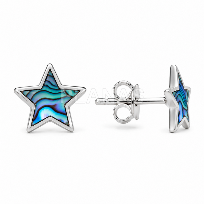 Pendientes en Plata de ley. ESTRELLA.