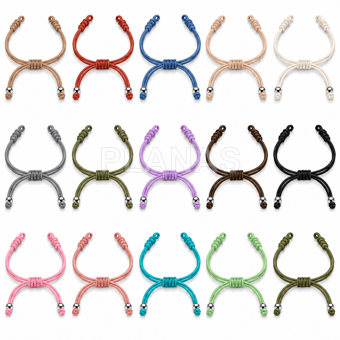 Pulseira de macramê para montar com contas de prata de lei.
