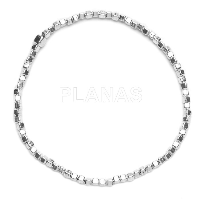 Pulsera elástica en plata de ley.