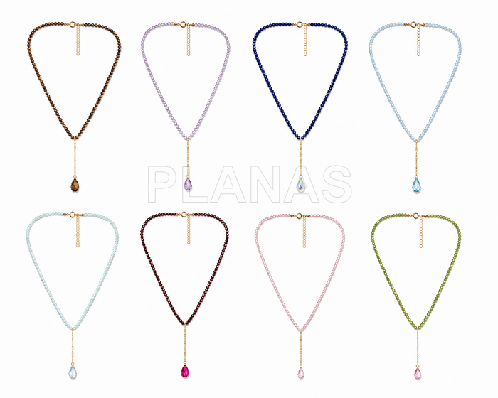 Collier en forme de larme orné d