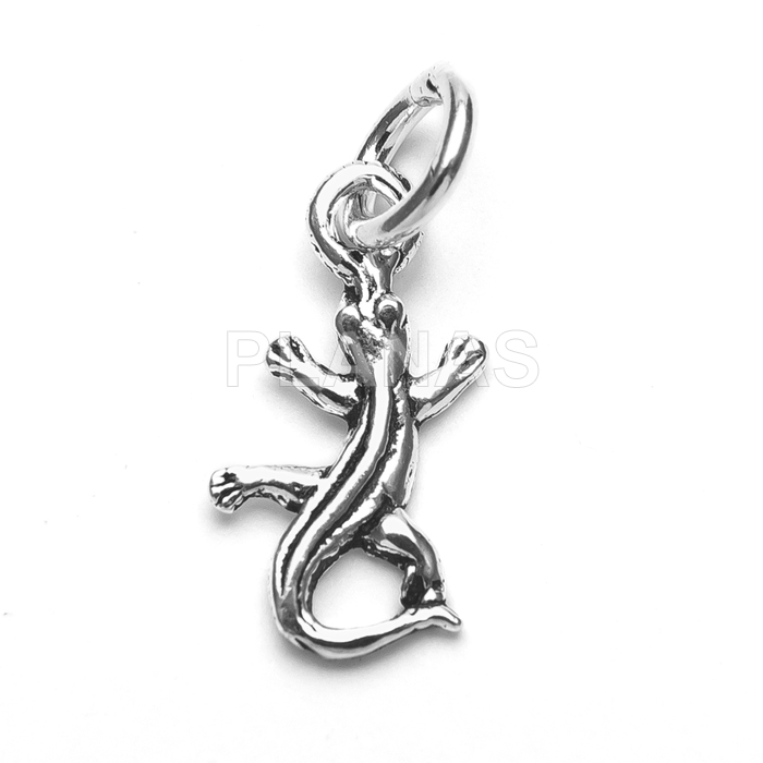 Mini pingentes em prata de lei. lagarto.