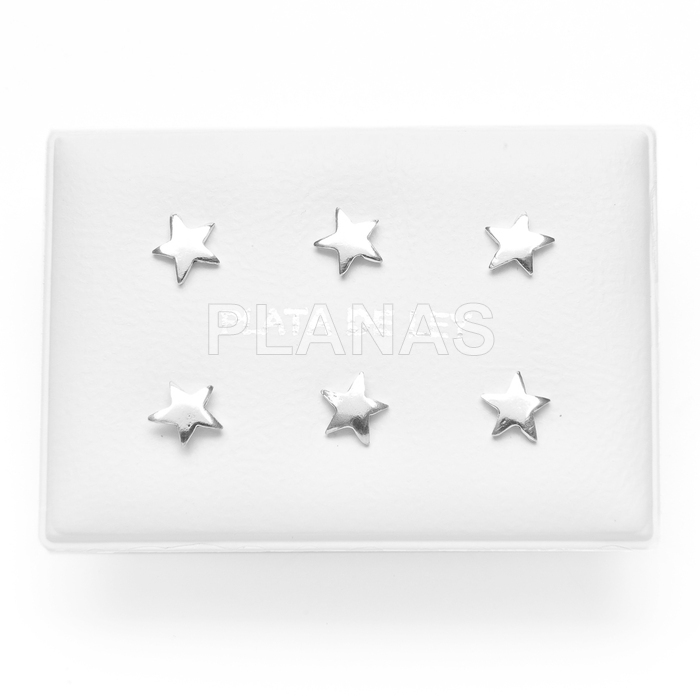 Display de 3pr de Pendientes en Plata de ley. ESTRELLAS.