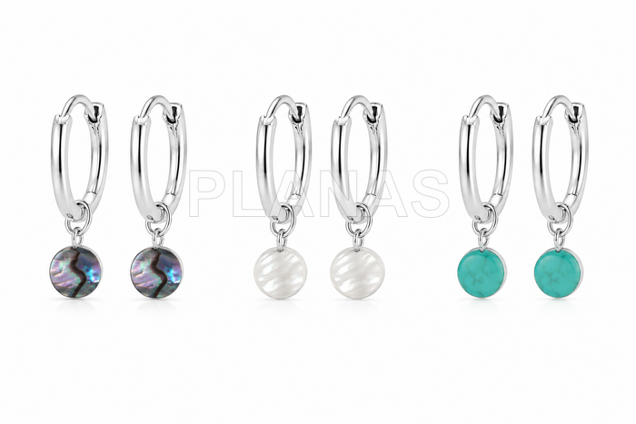 Aros en Plata de Ley. 