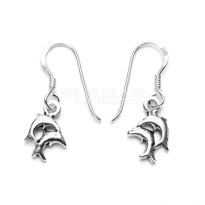 Pendientes en Plata de ley.DELFINES.