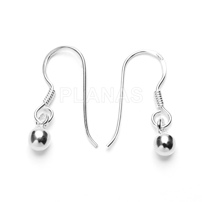 Pendientes en Plata de ley. 