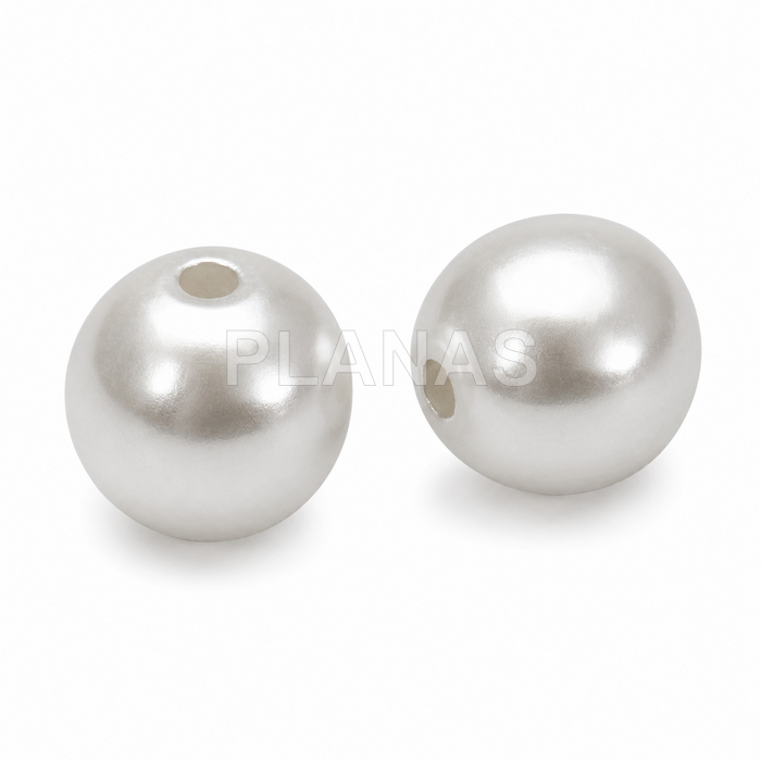 Pérola swarovski de 10 mm com um único furo.