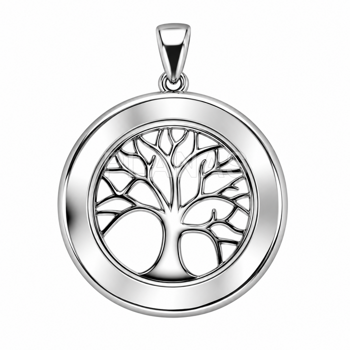 Colgante en Plata de ley y Nacar. ARBOL DE LA VIDA.