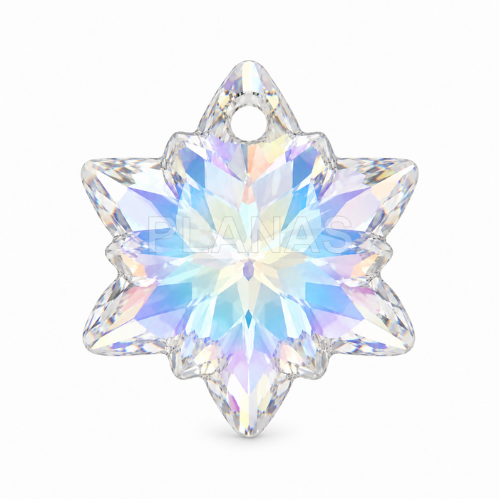 Colgante de Cristal, Componente Swarovski, 14mm. EDELWEISS .