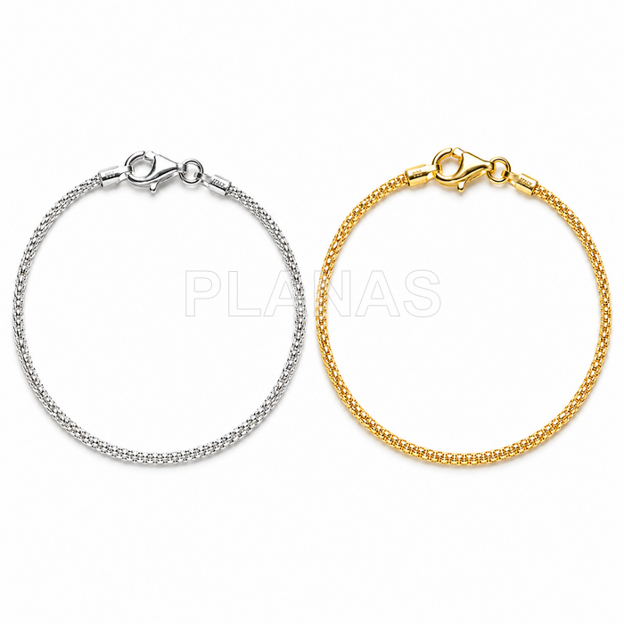 Pulsera en Plata de ley. 