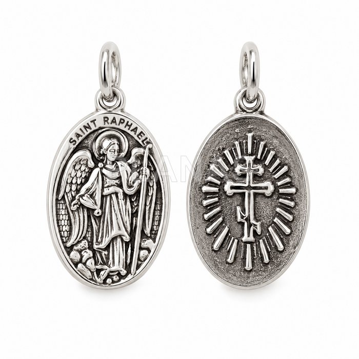 Colgante en Plata de ley. SAN RAPHAEL.
