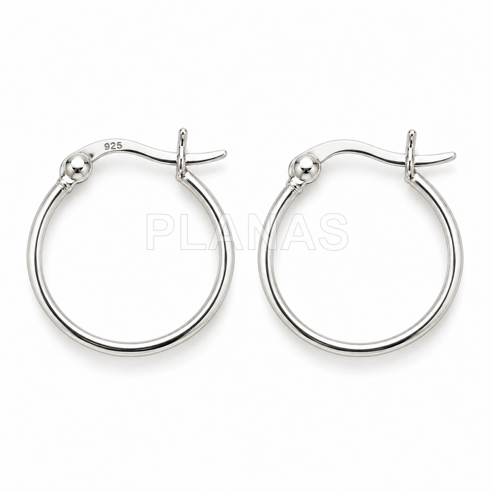 Aros en Plata de ley. 1,2x16mm.